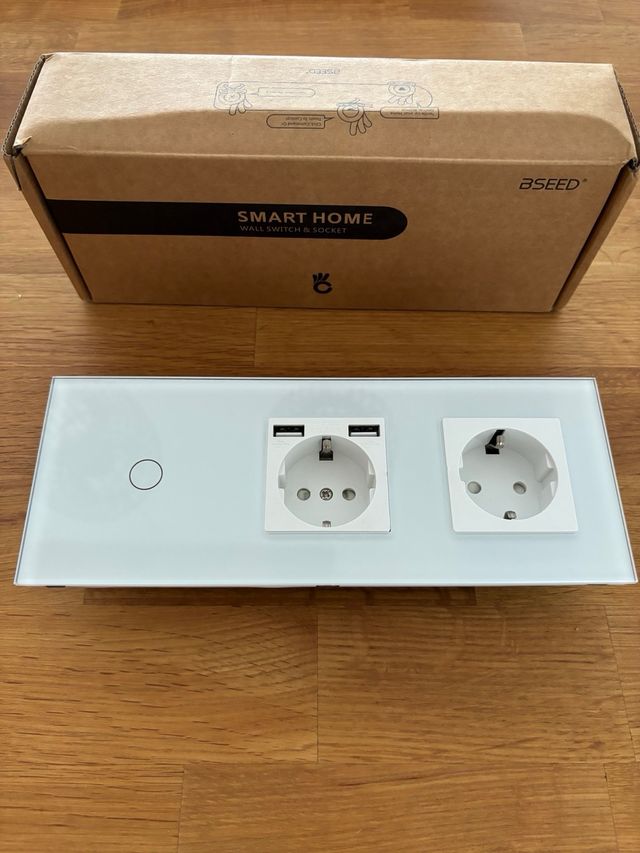 Pulsador + Doble Enchufe Bseed