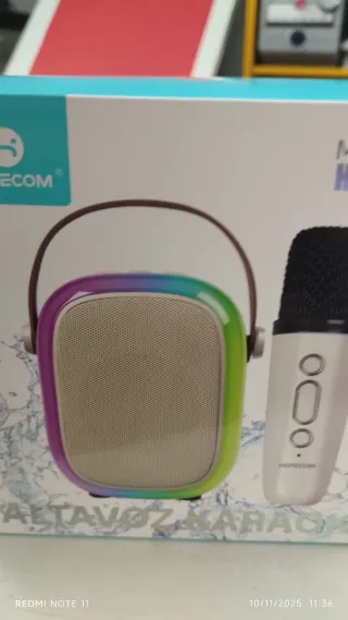 Altavoz Karaoke HOPECOM Azul/Marrón