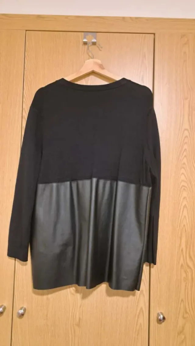 Chaqueta Zara Punto y Polipiel