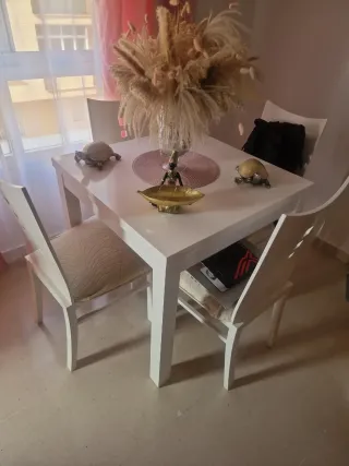 Mueble salón mesa auxiliar 4 sillas