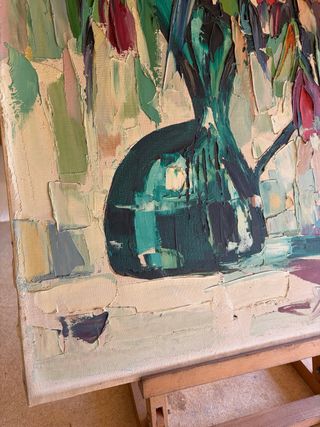 Quadro floreale olio su tela