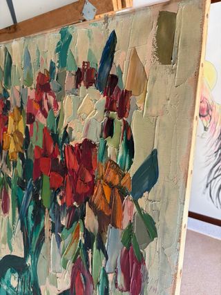 Quadro floreale olio su tela