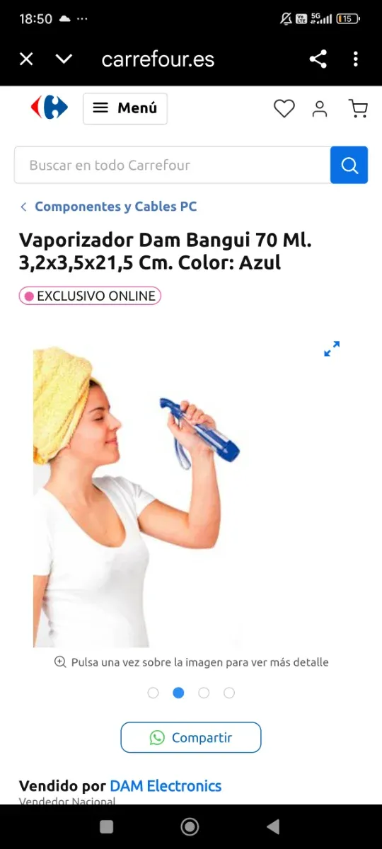 Pulverizador de viaje azul