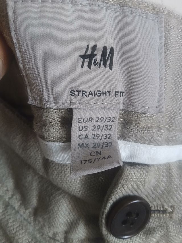 Pantalón de Lino talla 32 Straight Fit