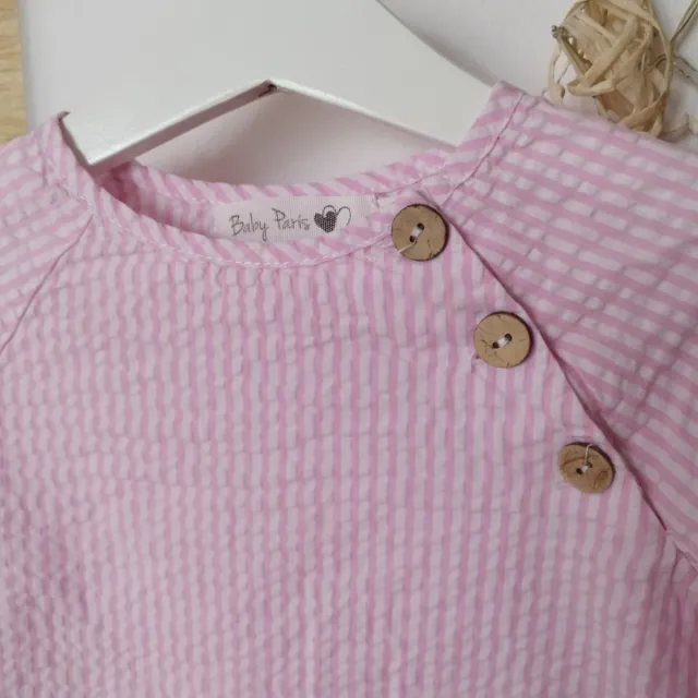 Camisa Baby Paris niña T/4 rayas