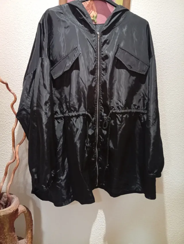 Cortavientos Negro Talla 4XL