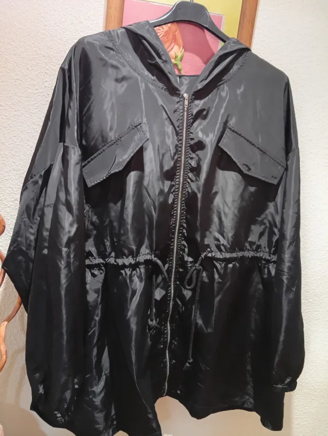 Cortavientos Negro Talla 4XL