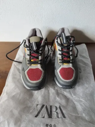 Scarpe sportive Zara uomo grigie rosse
