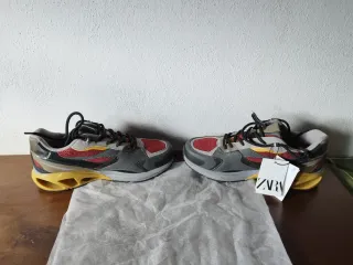 Scarpe sportive Zara uomo grigie rosse