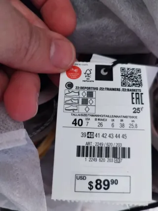 Scarpe sportive Zara uomo grigie rosse