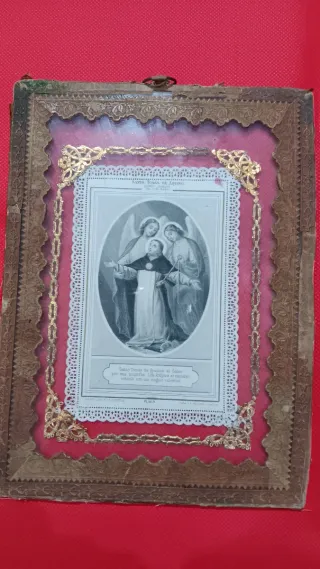 2 estampitas enmarcadas 1891