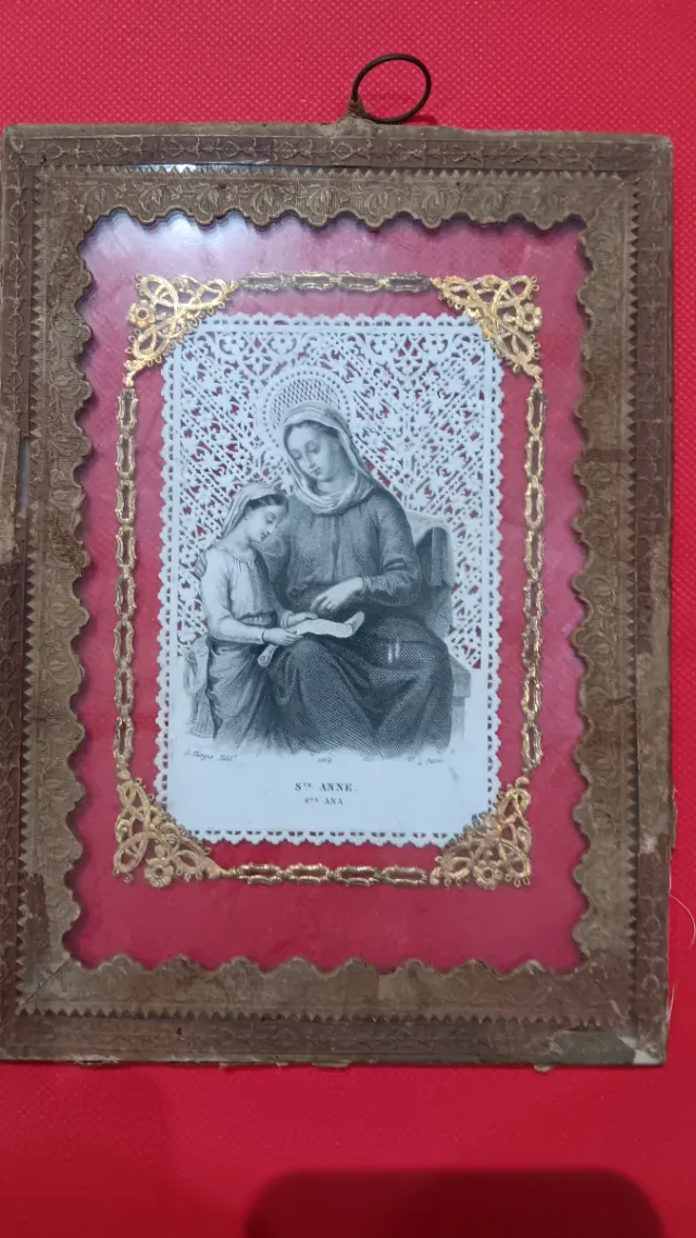 2 estampitas enmarcadas 1891