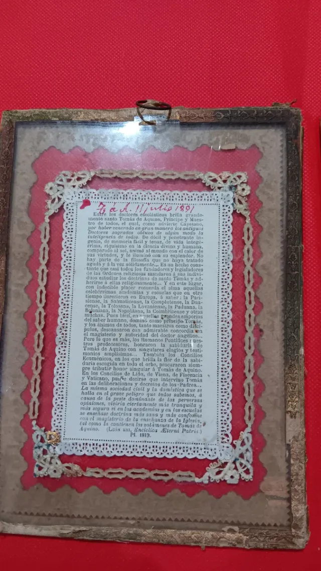 2 estampitas enmarcadas 1891