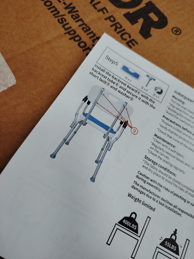 Silla de ducha para adultos mayores