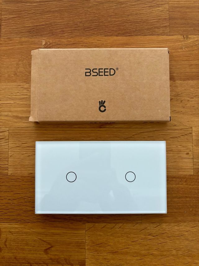 Panel Pulsador doble Bseed blanco