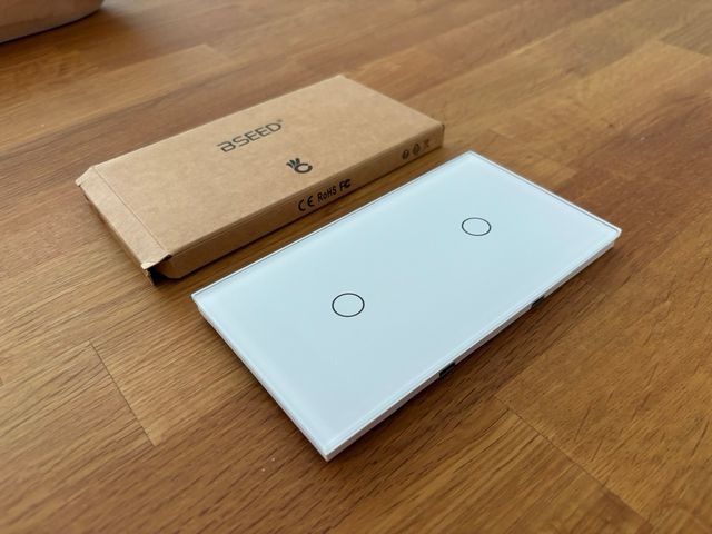 Panel Pulsador doble Bseed blanco