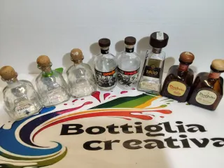 Lotto 8 bottiglie vuote Tequila diverse