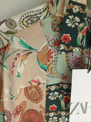 Camicia Zara Patchwork Multicolor