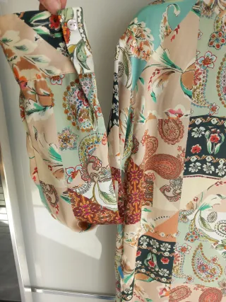 Camicia Zara Patchwork Multicolor