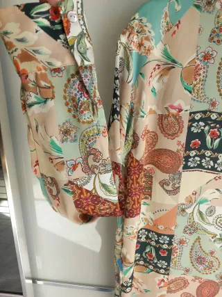 Camicia Zara Patchwork Multicolor