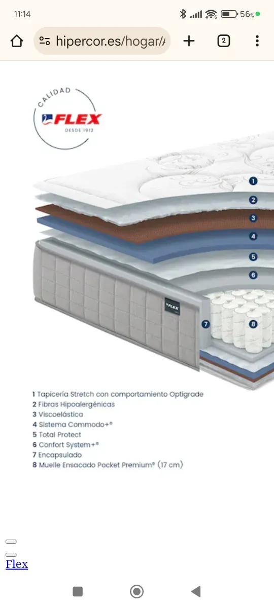 Cama 1,35 x 1,90 tela gris/blanca