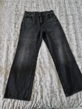 Jeans gamba larga grigi