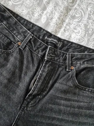 Jeans gamba larga grigi