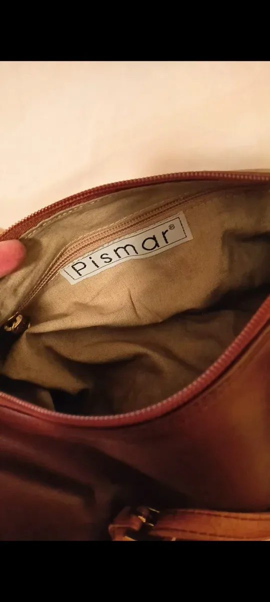 Bolso Pismar Marrón y Dorado