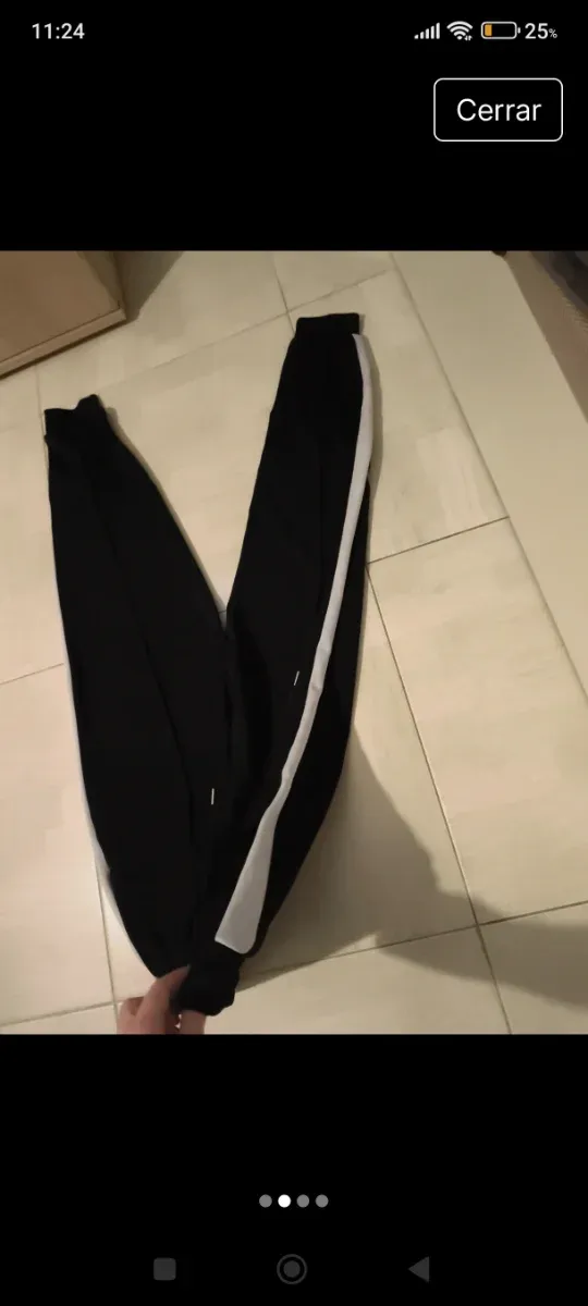 Joggers Lefties chándal negro blanco XS