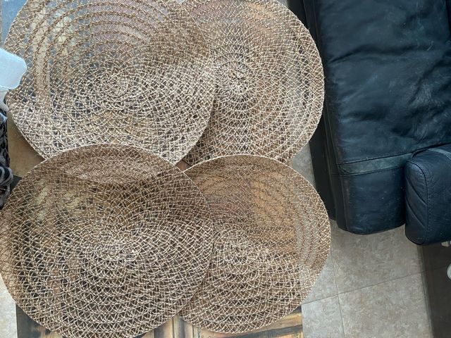 Manteles individuales de yute (beige/marrón)