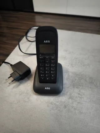 Teléfono Inalámbrico AEG Negro