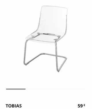 2 Sillas Tobías Ikea transparentes