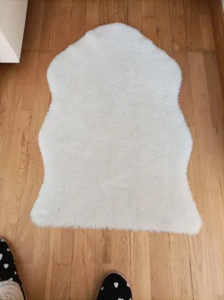 Tappeto Ikea bianco a pelo lungo