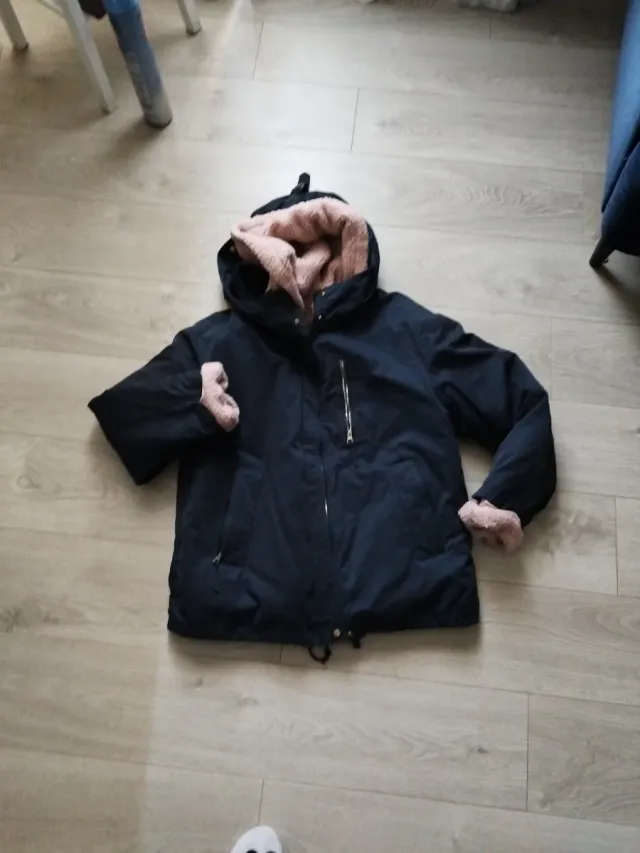 Trenca, abrigo azul marina con borrego separable