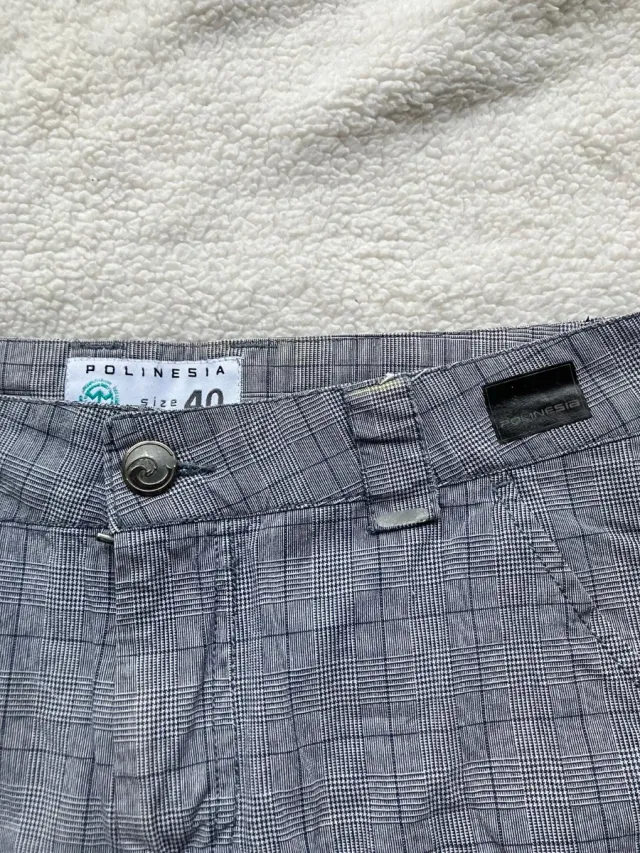 Pantalón corto cuadros gris Talla M