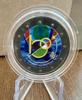 Set 3 Monete 2 Euro Italia FDC Colorate