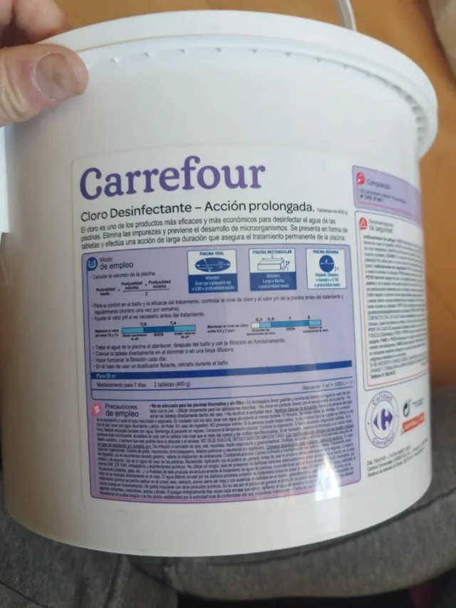 Cloro Desinfectante Carrefour Piscinas 3kg