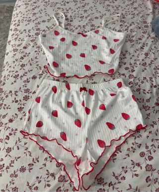 Pijama Verano Estampado Fresas