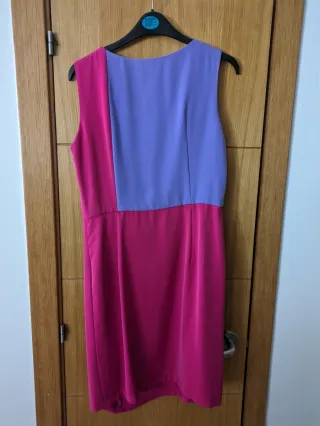 Vestido rosa y morado