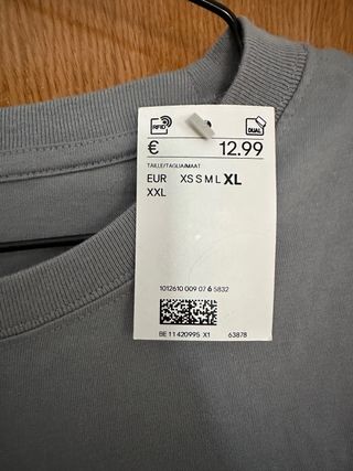 Camiseta H&M manga larga azul talla XL