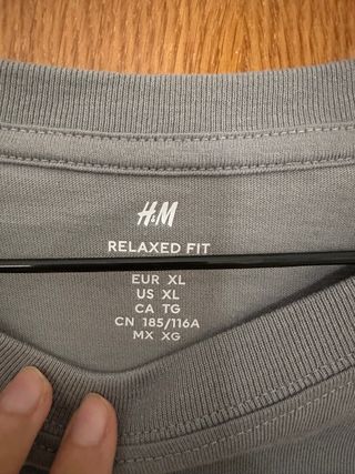 Camiseta H&M manga larga azul talla XL