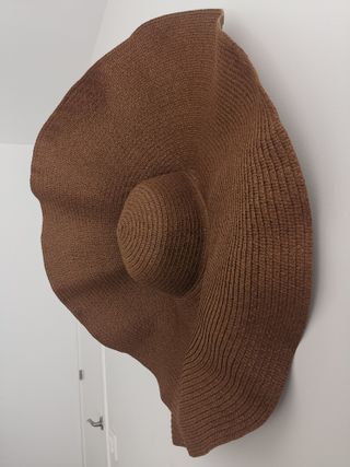 Sobrero gigante de playa marrón 70 cm de diámetro