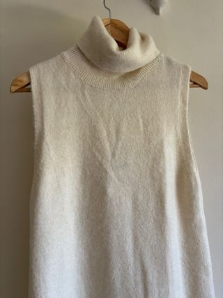 Vestido lana Zara cuello alto sin mangas