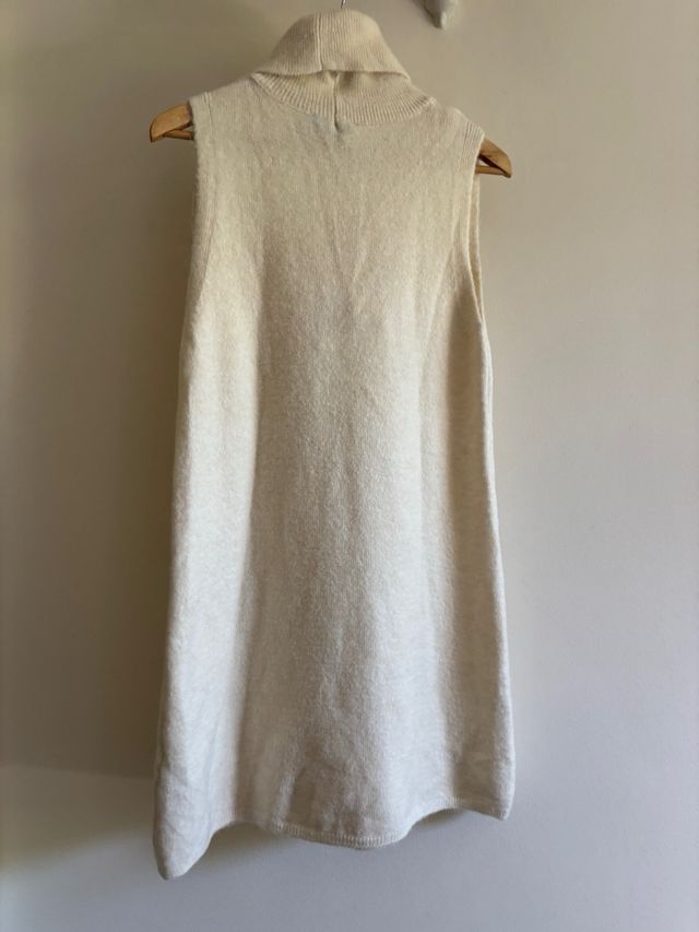 Vestido lana Zara cuello alto sin mangas