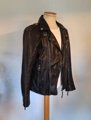 Cazadora Cuero Gipsy Negra