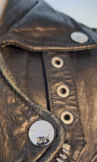 Cazadora Cuero Gipsy Negra