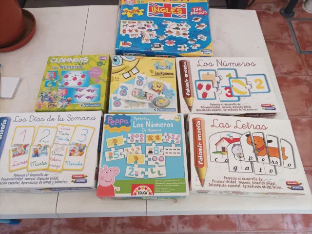 Lote Puzzles Educativos Clementoni y Falomir
