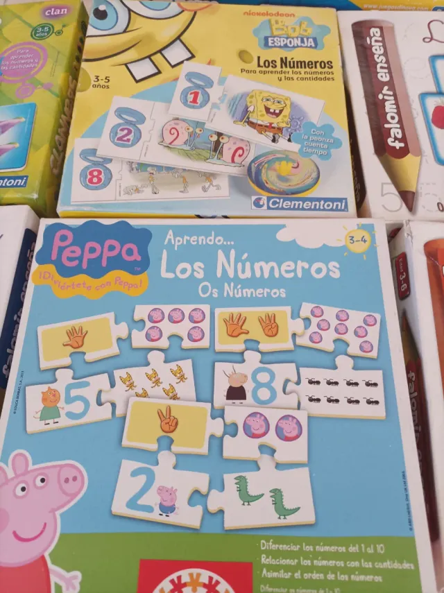 Lote Puzzles Educativos Clementoni y Falomir