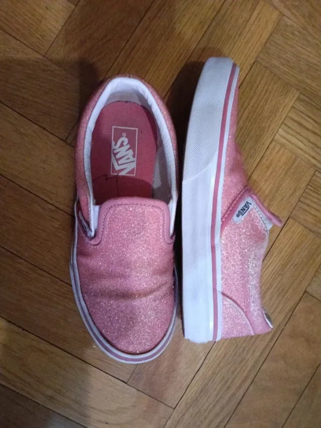 Zapatillas Vans niña rosas brillantes