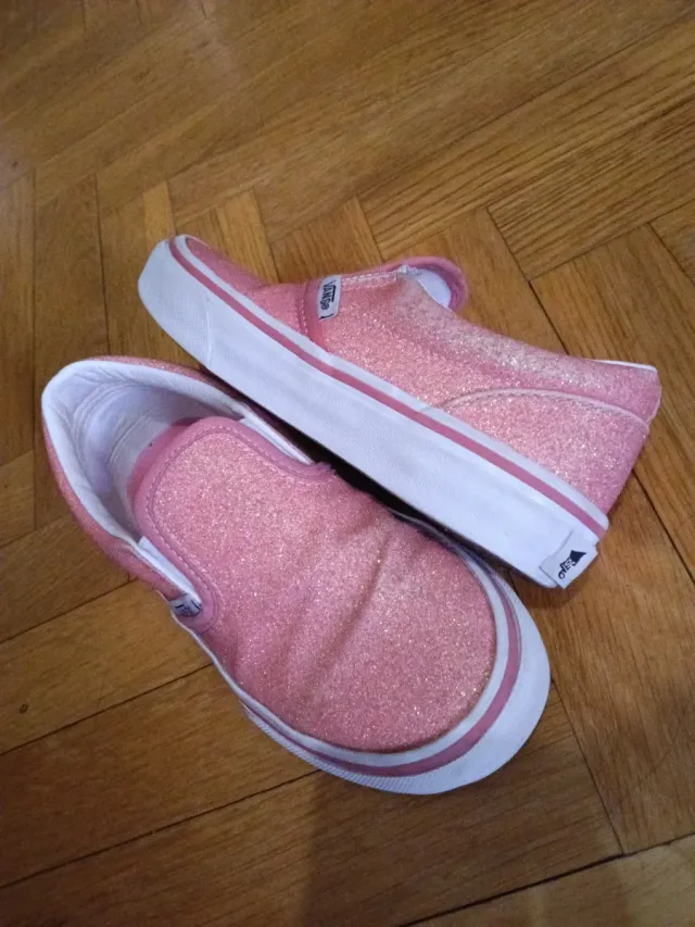 Zapatillas Vans niña rosas brillantes